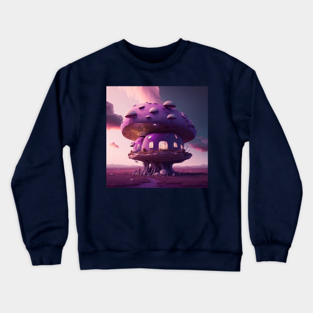 mushroom sunset Crewneck Sweatshirt by Billy Taog